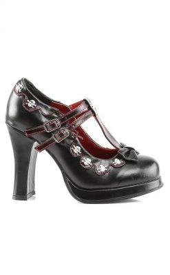 Demonia Sale CRYPTO-06 Black Heels (Last Pair: Size 8)