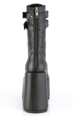 Demonia Camel-250 Black Vegan Platform Boots Shoes