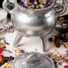 Cauldrons Witchcraft Cast Iron Cauldron W Lid In Silver