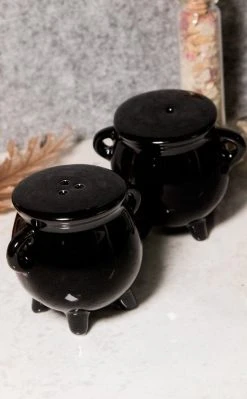 Homewares Cauldron Salt And Pepper Shakers