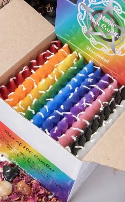 Chakra Mini Candles | 100 Pack | Unscented