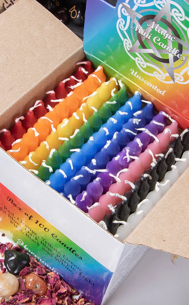 Chakra Mini Candles | 100 Pack | Unscented 4 Chakra Mini Candles | 100 Pack | Unscented