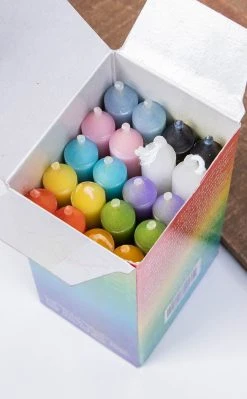 Witchcraft Chakra Mini Candles | 20 Pack | Unscented