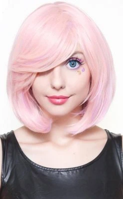 Rockstar Wigs Champagne Pink Bobbed Wig Beauty