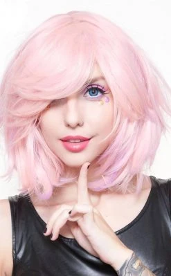 Rockstar Wigs Champagne Pink Bobbed Wig Beauty