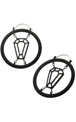 TB Jewellery Coffin In Chains Plug Hoops | Earrings 8 TB Jewellery Coffin In Chains Plug Hoops | Earrings