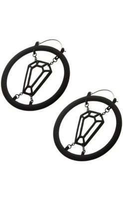 TB Jewellery Coffin In Chains Plug Hoops | Earrings 9 TB Jewellery Coffin In Chains Plug Hoops | Earrings