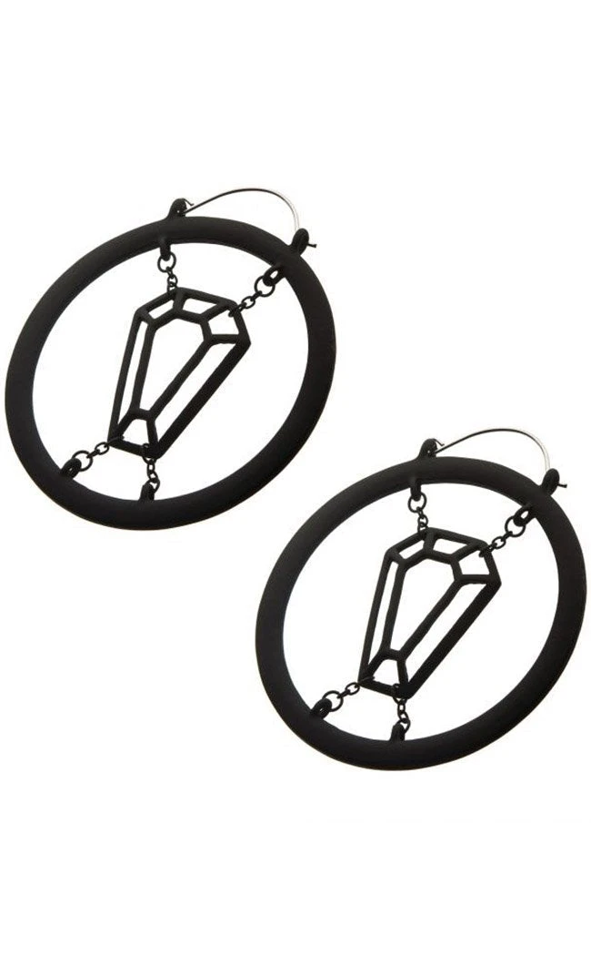 TB Jewellery Coffin In Chains Plug Hoops | Earrings 6 TB Jewellery Coffin In Chains Plug Hoops | Earrings