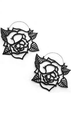 TB Comin' Up Roses Plug Hoops | Earrings Jewellery