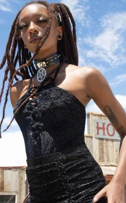 Killstar Cosmic Certainty Velvet Top Clothing