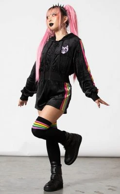 Killstar Coven Chill Velour Hoodie Clothing