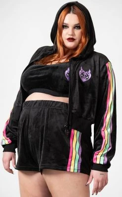 Killstar Coven Chill Velour Hoodie Clothing