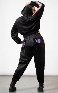 Killstar Coven Chill Velour Joggers Clothing
