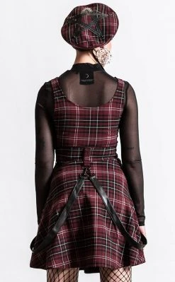 Killstar Crash Skater Dress | Blood Tartan