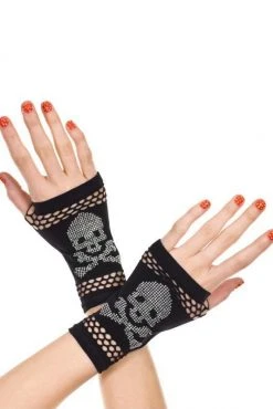 Music Legs Crossbone Crochet Arm Warmers Accessories