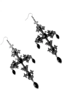 Killstar Crossed Desire Earrings | Silver
