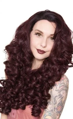 Rockstar Wigs Curly Dark Roots Black Rose Lace Front Wig