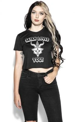 BlackCraft Cuz Jesus Doesn't Flowy Crop Tee Clothing