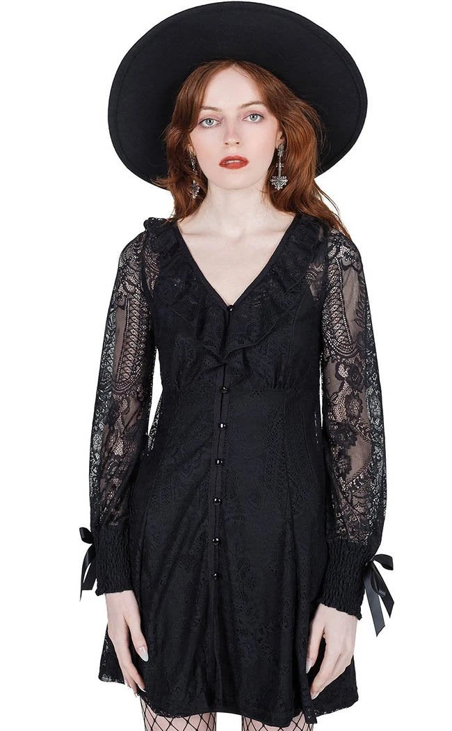 Killstar Cybele Lace Dress | Black 4 Killstar Cybele Lace Dress | Black