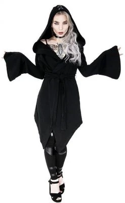 Restyle D Ring Long Hooded Cardigan Clothing
