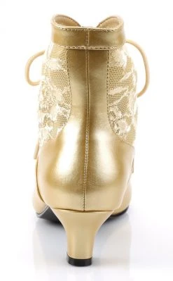 Funtasma DAME-05 Gold Pu-Lace Boots