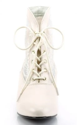 Funtasma DAME-05 Ivory Pu-Lace Boots