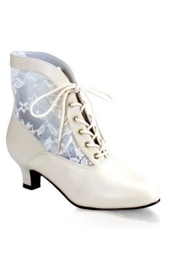 Funtasma DAME-05 Ivory Pu-Lace Boots