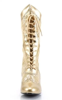 Funtasma DAME-115 Gold Pu-Lace Boots