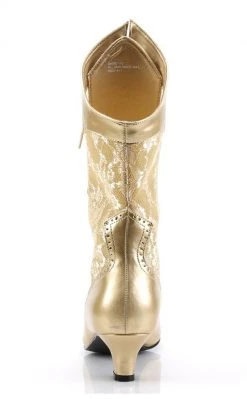 Funtasma DAME-115 Gold Pu-Lace Boots