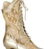 Funtasma DAME-115 Gold Pu-Lace Boots