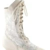 Funtasma DAME-115 Ivory Pu-Lace Boots