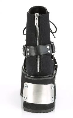 Demonia DAMNED-116 Black Canvas Boots Shoes