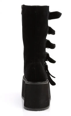 Demonia DAMNED-225 Black Velvet Boots Shoes 14 Demonia DAMNED-225 Black Velvet Boots Shoes