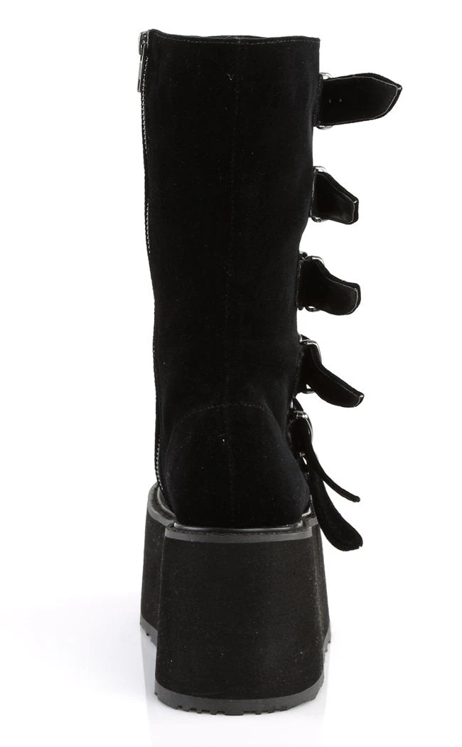 Demonia DAMNED-225 Black Velvet Boots Shoes 8 Demonia DAMNED-225 Black Velvet Boots Shoes