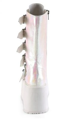 Demonia Shoes DAMNED-225 Pearl Iridescent Boots