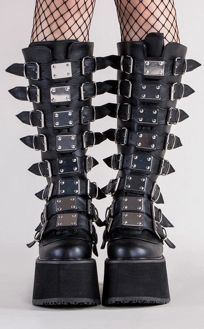 Demonia Shoes DAMNED-318 Black Vegan Leather Boots (AU Stock) 4 Demonia Shoes DAMNED-318 Black Vegan Leather Boots (AU Stock)