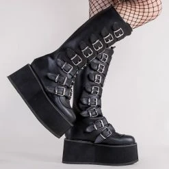 Demonia Shoes DAMNED-318 Black Vegan Leather Boots (AU Stock) 11 Demonia Shoes DAMNED-318 Black Vegan Leather Boots (AU Stock)