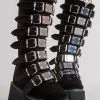 Demonia Shoes DAMNED-318 Black Velvet Boots