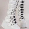 Demonia DAMNED-318 White Vegan Leather Boots Shoes 1 Demonia DAMNED-318 White Vegan Leather Boots Shoes