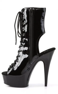 Pleaser Pole Shoes DELIGHT-1016 Black Ankle Boots