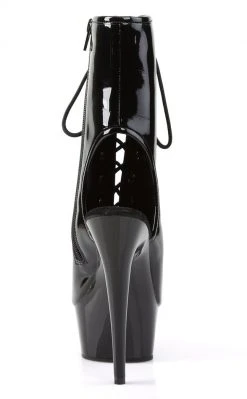 Pleaser Pole Shoes DELIGHT-1016 Black Ankle Boots