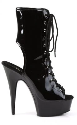 Pleaser Pole Shoes DELIGHT-1016 Black Ankle Boots
