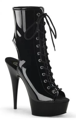 Pleaser Pole Shoes DELIGHT-1016 Black Ankle Boots