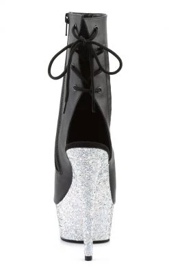Pleaser DELIGHT-1018LG Silver Multi Glitter Boots Pole Shoes