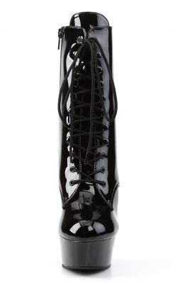 Pleaser DELIGHT-1020 Black Patent Ankle Boots (Au Stock)