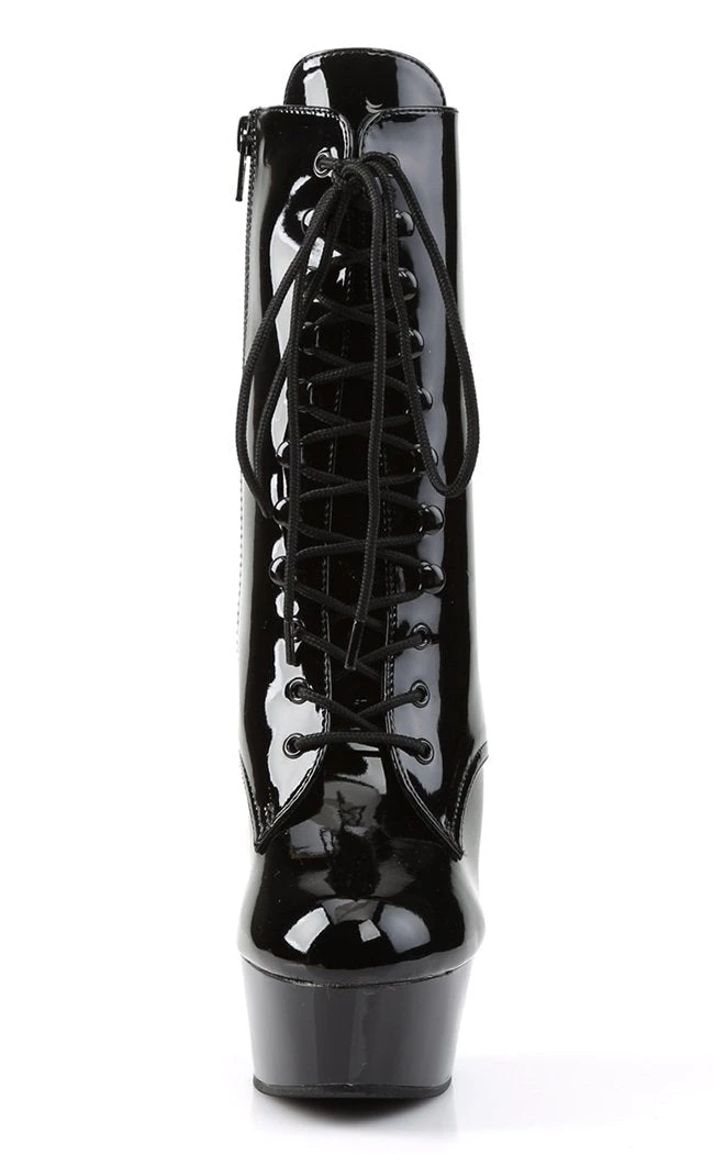 Pleaser DELIGHT-1020 Black Patent Ankle Boots (Au Stock) 4 Pleaser DELIGHT-1020 Black Patent Ankle Boots (Au Stock)