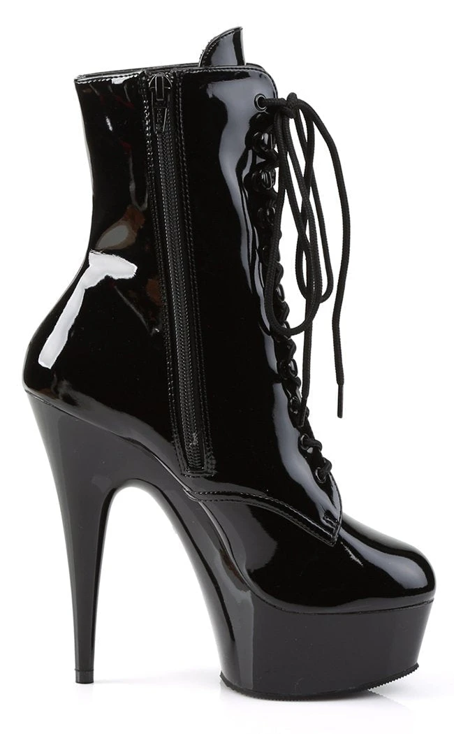 Pleaser DELIGHT-1020 Black Patent Ankle Boots (Au Stock) 7 Pleaser DELIGHT-1020 Black Patent Ankle Boots (Au Stock)