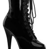 Pleaser DELIGHT-1020 Black Patent Ankle Boots (Au Stock)