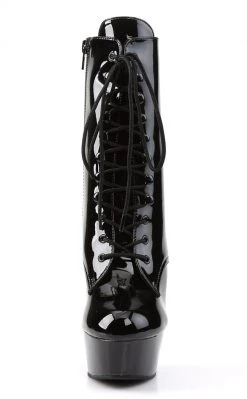 Pleaser Pole Shoes DELIGHT-1020 Black Patent Ankle Boots