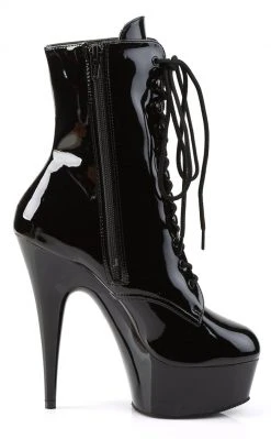 Pleaser Pole Shoes DELIGHT-1020 Black Patent Ankle Boots